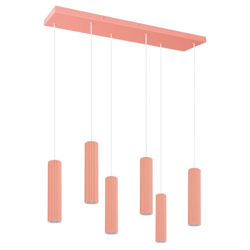 Lampa wisząca IVAR 6L brzoskwiniowa LED 3000K TH.613 THORO