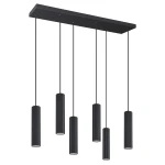 Lampa wisząca IVAR 6L czarna LED 4000K TH.621 THORO
