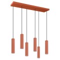 Lampa wisząca IVAR 6L ochra czerwona LED 4000K TH.633 THORO