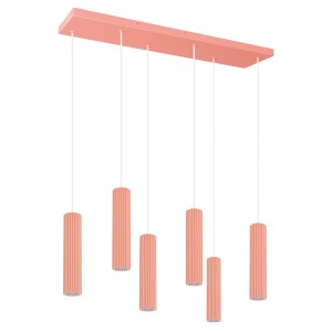 Lampa wisząca IVAR 6L brzoskwiniowa LED 4000K TH.653 THORO