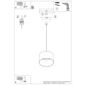 Lampa wisząca NEVIA burgund SL.1852 Sollux