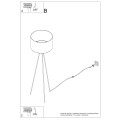 Lampa podłogowa NEVIA granat SL.1855 Sollux
