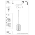 Lampa wisząca MULA 27 beżowa SL.1857 Sollux