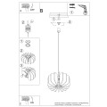 Lampa wisząca MULA 45 beżowa SL.1860 Sollux
