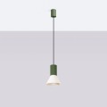 Lampa wisząca ESTRIA 1 beżowa/zielona oliwka SL.1872 Sollux