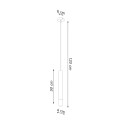 Lampa wisząca WEZYR 1 biała G9 1x40W IP20 SL.0957 SOLLUX