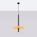 Lampa wisząca FELTRO 1 czarna/żółta SL.1880 Sollux