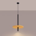 Lampa wisząca FELTRO 1 czarna/żółta SL.1880 Sollux