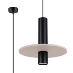 Lampa wisząca PELTA 1 czarna/beżowa SL.1882 Sollux