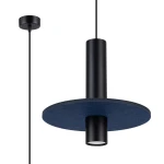 Lampa wisząca PELTA 1 czarna/granatowa SL.1884 Sollux