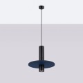 Lampa wisząca PELTA 1 czarna/granatowa SL.1884 Sollux