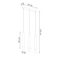 Lampa wisząca WEZYR 3 biała G9 3x40W IP20 SL.0959 SOLLUX