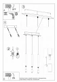 Lampa wisząca WEZYR 3 biała G9 3x40W IP20 SL.0959 SOLLUX