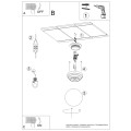 Plafon ZORI brzoskwiniowy IP44 SL.1901 Sollux