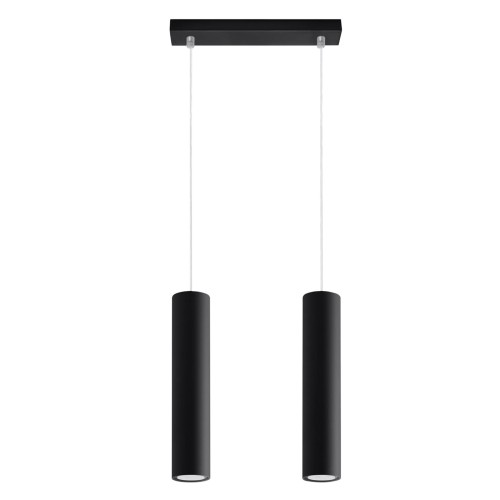 Lampa wisząca LAGOS 2 czarny GU10 2x40W IP20 SL.0328 SOLLUX