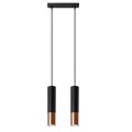Lampa wisząca LOOPEZ 2 czarny/miedź GU10 2x40W IP20 SL.0947 SOLLUX
