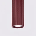 Lampa wisząca KARBON 1xGU10 burgundowa z ryflowanym kloszem SL.1918 SOLLUX