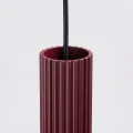 Lampa wisząca KARBON 1xGU10 burgundowa z ryflowanym kloszem SL.1918 SOLLUX