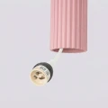 Lampa wisząca KARBON 1xGU10 z ryflowanym kloszem tubką różowa SL.1931 SOLLUX