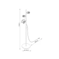 Lampa podłogowa KARBON 3 czarna SL.2016 SOLLUX