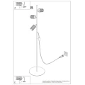 Lampa podłogowa KARBON 3 beżowa SL.2018 SOLLUX