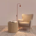 Lampa podłogowa KARBON 1 ochra czerwona SL.2023 SOLLUX