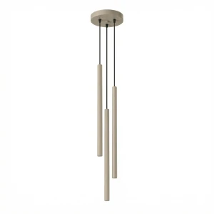 Lampa wisząca PASTELO 3P taupe, trzy klosze, okrągła rozeta SL.2119 SOLLUX