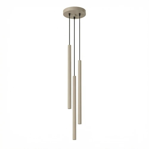 Lampa wisząca PASTELO 3P taupe, trzy klosze, okrągła rozeta SL.2119 SOLLUX