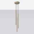 Lampa wisząca PASTELO 3P taupe, trzy klosze, okrągła rozeta SL.2119 SOLLUX