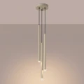 Lampa wisząca PASTELO 3P taupe, trzy klosze, okrągła rozeta SL.2119 SOLLUX