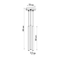 Lampa wisząca PASTELO 3P taupe, trzy klosze, okrągła rozeta SL.2119 SOLLUX