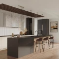 Lampa wisząca PASTELO 3P taupe, trzy klosze, okrągła rozeta SL.2119 SOLLUX