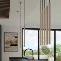 Lampa wisząca PASTELO 3P taupe, trzy klosze, okrągła rozeta SL.2119 SOLLUX