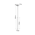 Lampa wisząca PASTELO 1 burgund SL.2121 SOLLUX
