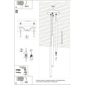 Lampa wisząca PASTELO 3xG9 ultramaryna do salonu SL.2127 SOLLUX