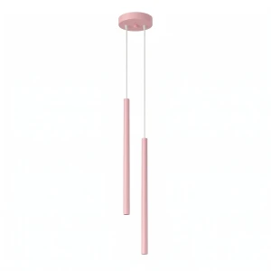 Lampa wisząca PASTELO 2xG9 z różowymi kloszami rurkami SL.2130 SOLLUX