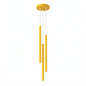 Lampa wisząca PASTELO 3P żółta potrójna z podłużnymi koszami Lightin SL.2139 SOLLUX