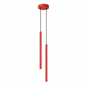 Lampa wisząca PASTELO 2xG9 czerwona nowoczesna, rurka śr. 2,5cm SL.2142 SOLLUX