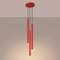 Lampa wisząca PASTELO 3P czerwona SL.2143 SOLLUX
