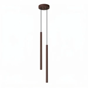 Brązowa lampa wisząca PASTELO z dwoma kloszami rurkami 2xG9 SL.2146 SOLLUX