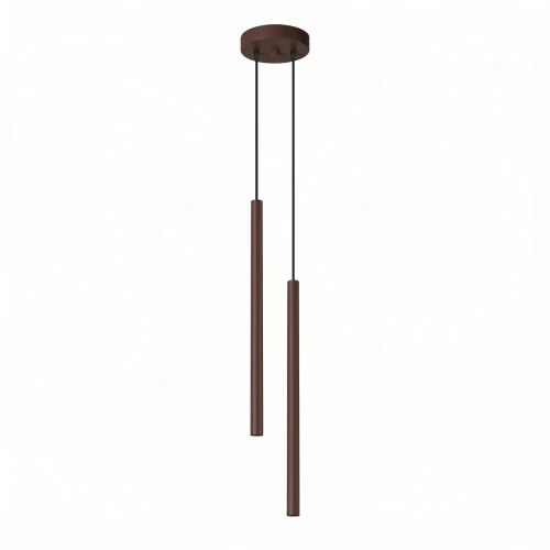 Brązowa lampa wisząca PASTELO z dwoma kloszami rurkami 2xG9 SL.2146 SOLLUX