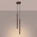 Brązowa lampa wisząca PASTELO z dwoma kloszami rurkami 2xG9 SL.2146 SOLLUX