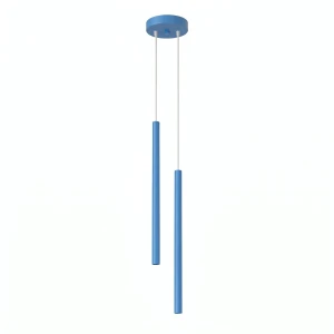 Lampa wisząca PASTELO 2 błękitna 2-punktowa, klosze rurki SL.2150 SOLLUX
