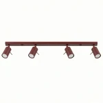 Lampa sufitowa listwa 4-punktowa RING burgundowa do przedpokoju SL.2163 SOLLUX