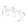 Plafon RING 3L różowy SL.2173 SOLLUX