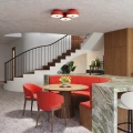 Plafon OMIQ czerwony SL.2285 SOLLUX