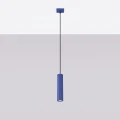 Lampa wisząca KARBON 1xGU10 ultramaryna z ryflowanym kloszem SL.2311 SOLLUX