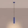 Lampa wisząca KARBON 1xGU10 ultramaryna z ryflowanym kloszem SL.2311 SOLLUX
