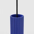 Lampa wisząca KARBON 1xGU10 ultramaryna z ryflowanym kloszem SL.2311 SOLLUX