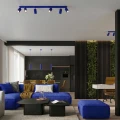 Lampa wisząca KARBON 1xGU10 ultramaryna z ryflowanym kloszem SL.2311 SOLLUX